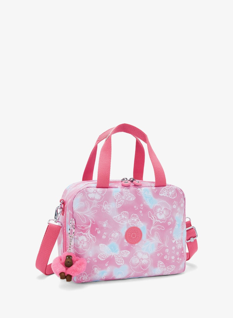kipling Miyo Insulated Medium Kids School Lunch Bag with Trolley Sleeve Garden Clouds - Image 3