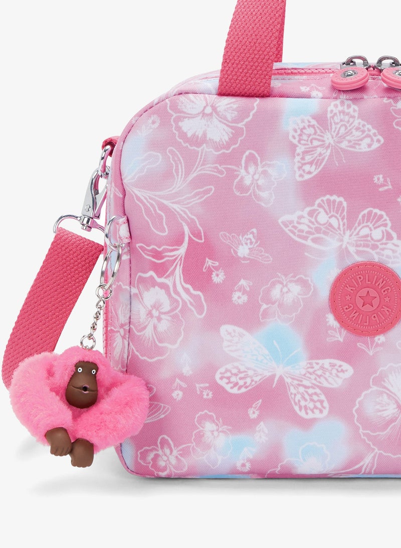 kipling Miyo Insulated Medium Kids School Lunch Bag with Trolley Sleeve Garden Clouds - Image 4