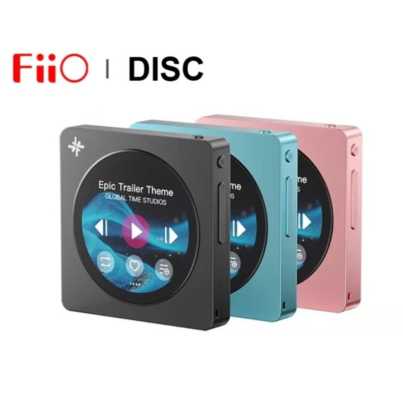 Fiio Disc High-Resolution Portable Music Player HiFi MP3 Dual DAC 3.5mm 4.4mm Outputs Bluetooth 5.4 Ldac Round Touchscreen, Disc Black - Image 2