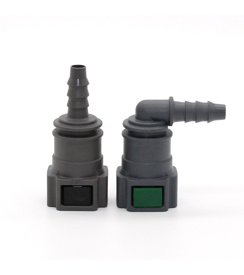 5 Pcs Dual Button Fuel Line Quick Release Connector Straight Angled Universal Hose Coupler Leak Proof Quick Disconnect Male Connector - Image 1