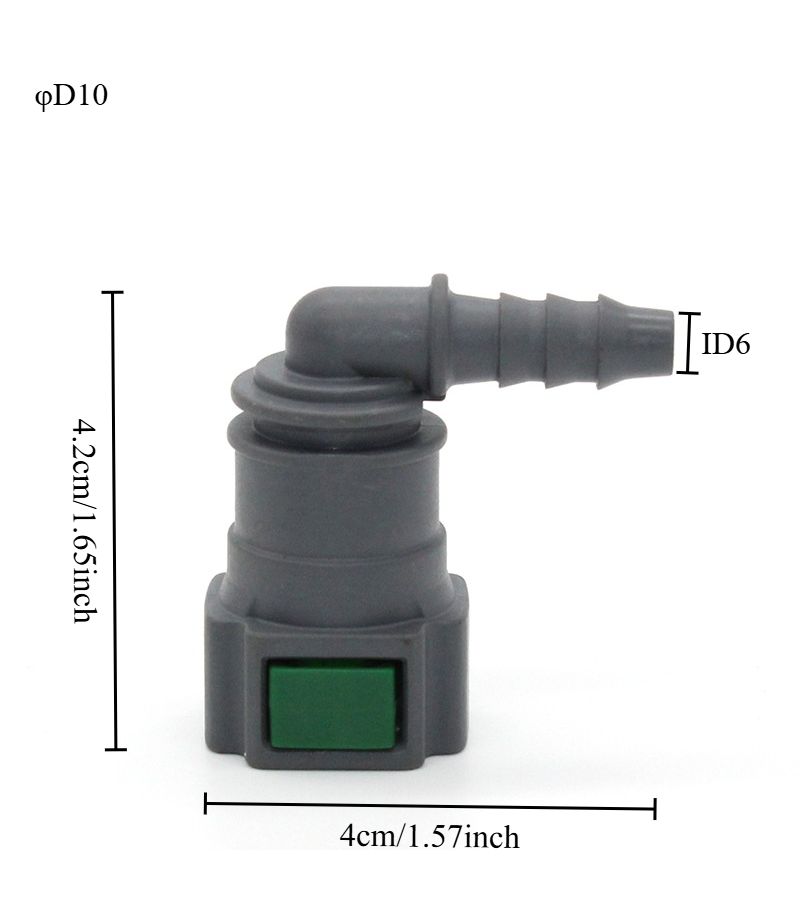 5 Pcs Dual Button Fuel Line Quick Release Connector Straight Angled Universal Hose Coupler Leak Proof Quick Disconnect Male Connector - Image 3