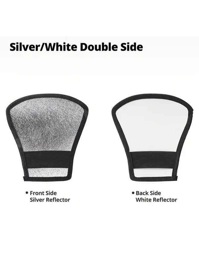 Silvery White Dual Sided Reflector For Flash Photography TPU Material Compatible With Canon Nikon - Image 5
