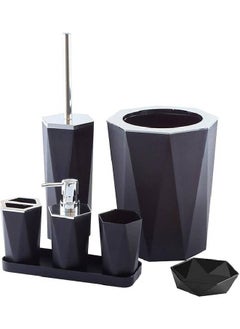 Generic Bathroom Accessories Set, 7Pcs Plastic  - Image 1