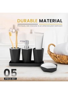 Generic Bathroom Accessories Set, 7Pcs Plastic  - Image 4