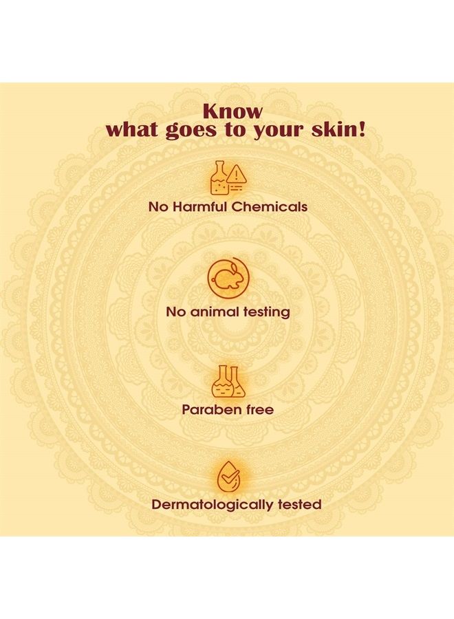 NutriGlow NATURAL'S Ubtan Facial Kit For Glowing Skin, Tan Removal With Haldi & Chandan, 60gm - Image 3