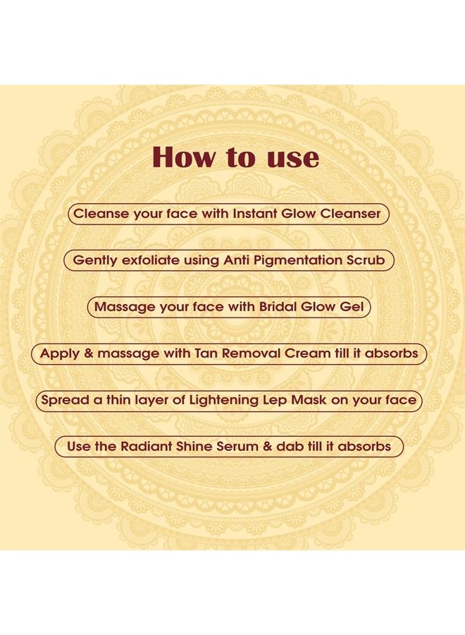 NutriGlow NATURAL'S Ubtan Facial Kit For Glowing Skin, Tan Removal With Haldi & Chandan, 60gm - Image 5