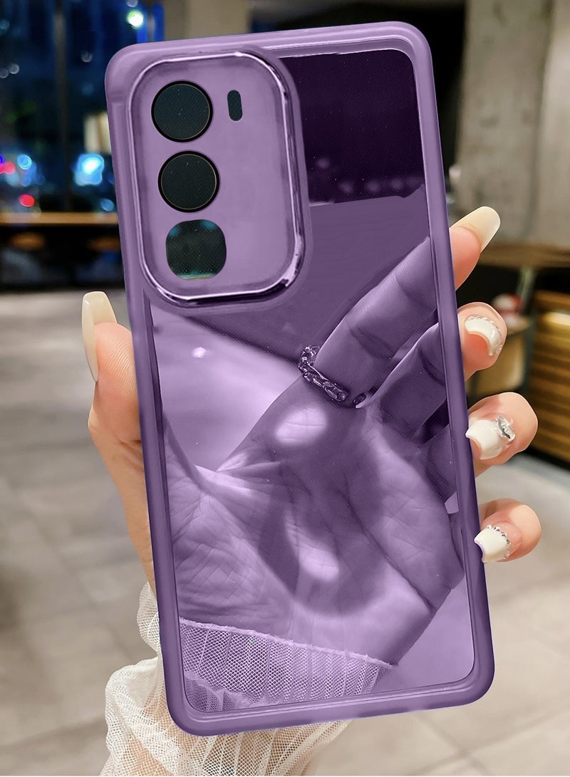 Wtech vivo Y31 5G 2025 Soft Transparent TPU Camera Lens Protection Silicone Ultra Thin Phone Stylish Electroplated Camera Border Back Case Cover - Eggplant Purple - Image 2