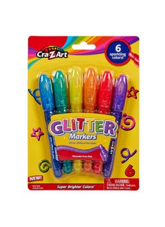 Cra-Z-Art Glitter Markers, 6 Count (10050)  - Image 1