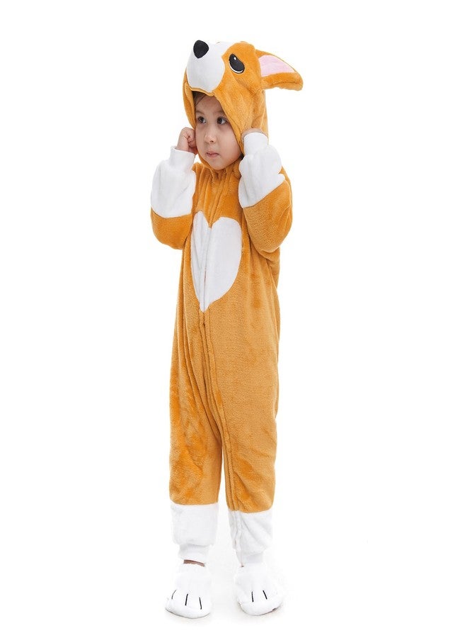 HSCTEK Toddler Corgi Costume, Baby Dog Costume Infant Boys Girls, Newborn Animal Halloween Costume Kids 4T - Image 1