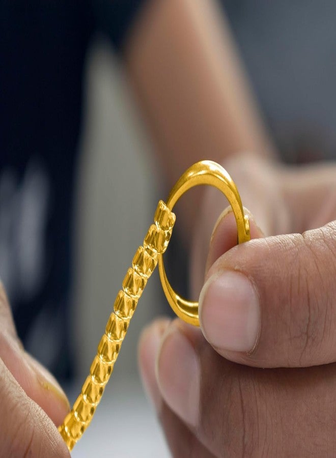 Rexmon Ring Size Adjuster for Loose Rings – Set of 4 Spiral Silicone Resizers (Gold) - Image 3