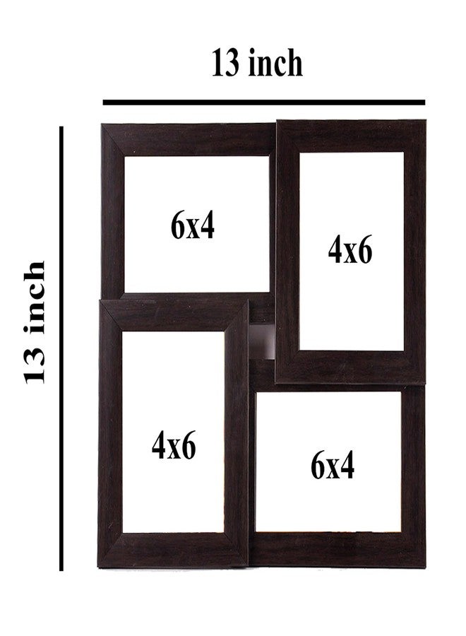 WENS 4-Picture MDF Photo Frame (13.5 inch x 13.5 inch, Brown, WSF-4056) - Image 3