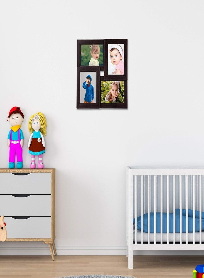 WENS 4-Picture MDF Photo Frame (13.5 inch x 13.5 inch, Brown, WSF-4056) - Image 2
