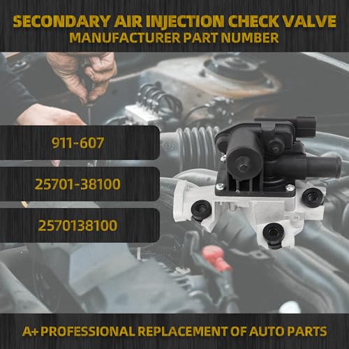Dasbecan Secondary Air Injection Check Valve Right Passenger Side Compatible with 20102013 Toyota Tundra Sequoia Lexus GX460 46L V8 Replace 911607 2570138100 - Image 3