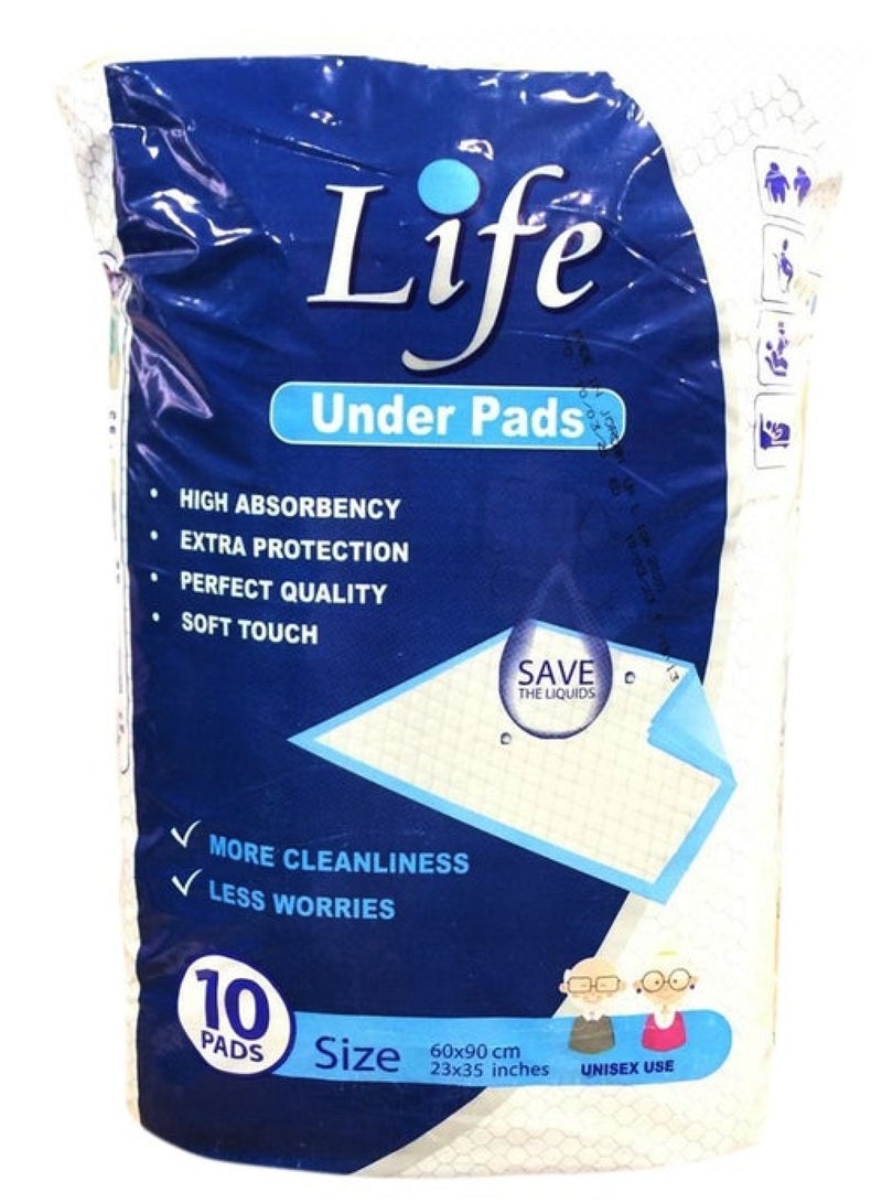 Life 2 Pack Life Super Absorbent Disposable Sanitary Incontinence Bed Mattress Set Waterproof for Mattresses, Sofas and Chairs for Kids, Adults, Elderly and Pets, Consists of 10 Mattresses, Size 60x90cm  - Image 5