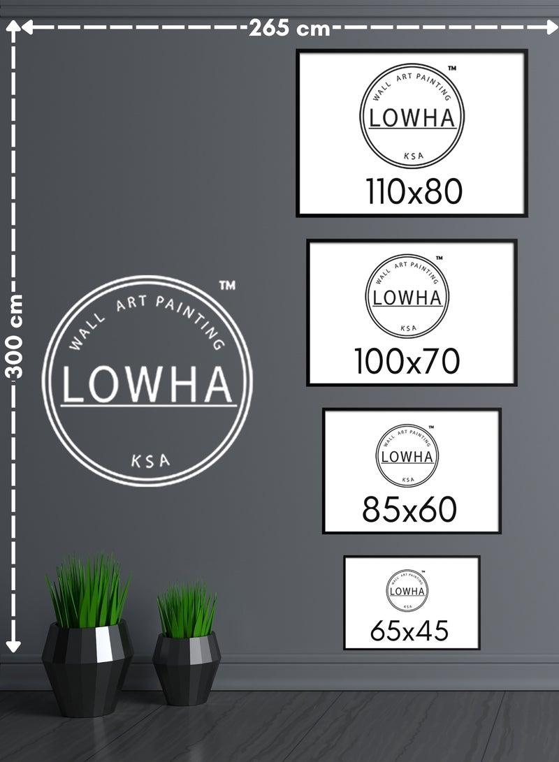 LOWHA Framed Canvas Wall Art Stretched Over Wooden Frame with islamic Quran Surah Ar-Rahman Painting - Image 5