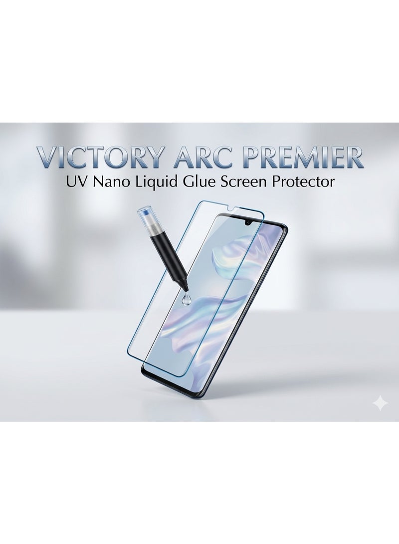 هاتف Mi Note 10 Pro Plus زجاج منحني فاخر مقاوم للأشعة فوق البنفسجية مع طقم تركيب بتقنية النانو لايت - Image 2