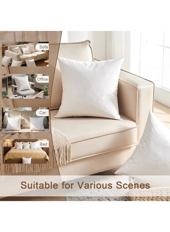 KUSNUG Organic Feather Down Lumbar Pillow Inserts (12x20 Inch, Set of 2) - 100% Cotton Shell, Filling of Feathers Down & Memory Foam, Rectangular Decorative Pillow Form Core for Couch, Sofa, and Bed - Image 4