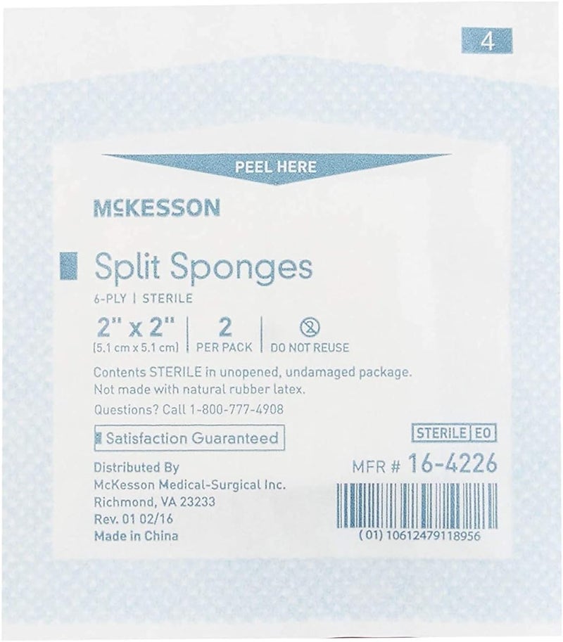 McKesson Performance Plus Gauze Iv Sponge 6Ply Sterile 2X2 35 Packs of 2  Model 164226 - Image 3