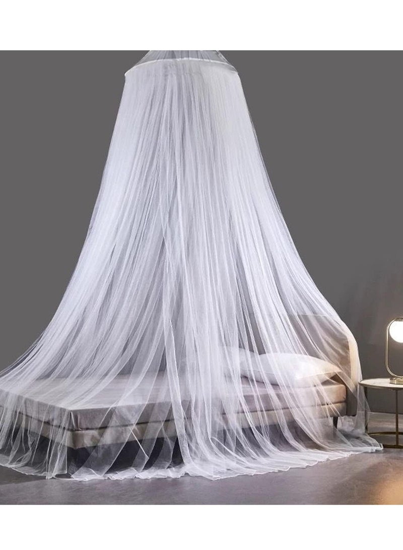 سليب نايت شبكة ناموسية للأسرّة ذات الحجم الكبير، شبكة سرير معلقة مثالية لغرفة النوم، خيمة سرير شبكية ناموسية 65 * 250 * 1250 سم، أبيض - Image 1