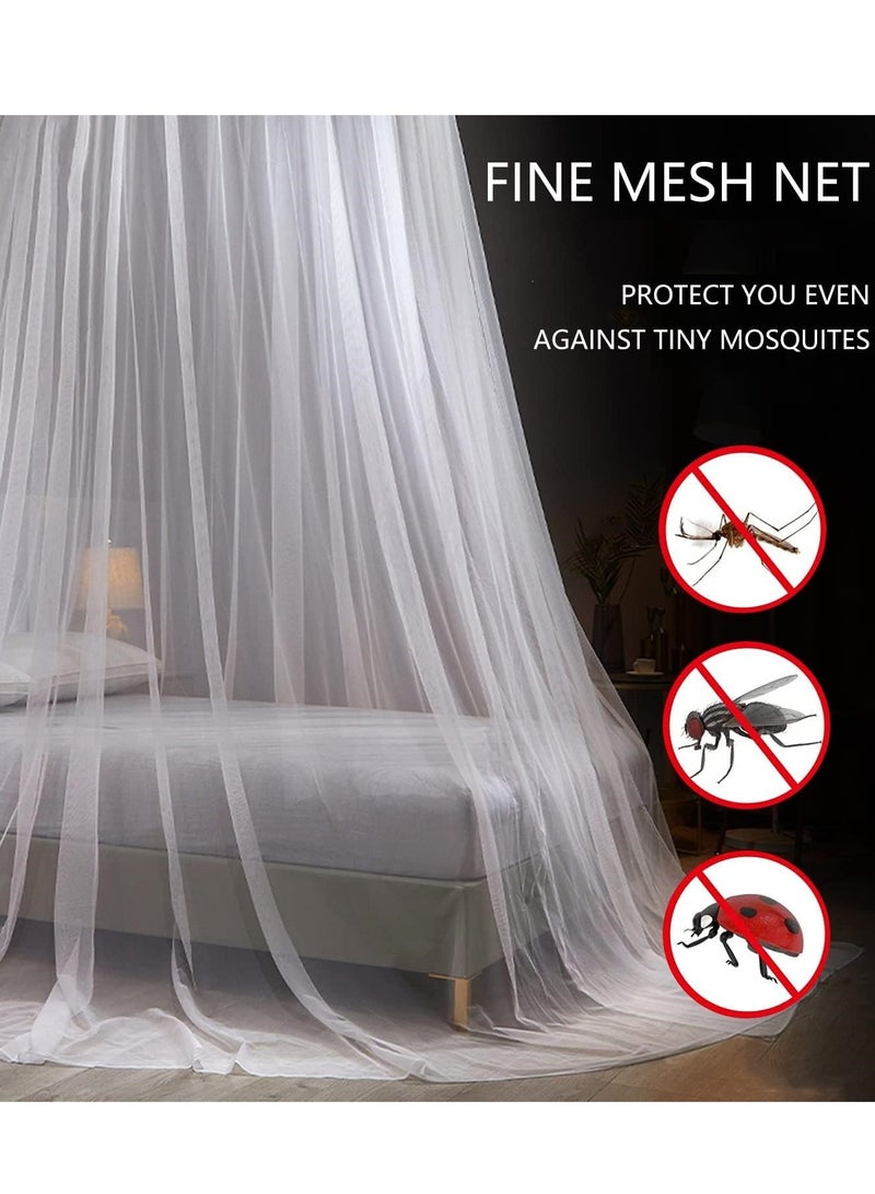 سليب نايت شبكة ناموسية للأسرّة ذات الحجم الكبير، شبكة سرير معلقة مثالية لغرفة النوم، خيمة سرير شبكية ناموسية 65 * 250 * 1250 سم، أبيض - Image 2