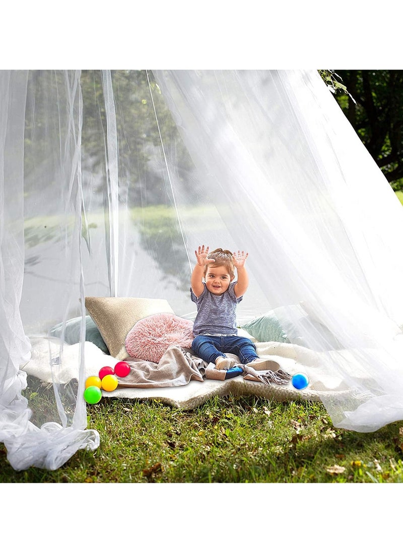 سليب نايت شبكة ناموسية للأسرّة ذات الحجم الكبير، شبكة سرير معلقة مثالية لغرفة النوم، خيمة سرير شبكية ناموسية 65 * 250 * 1250 سم، أبيض - Image 4