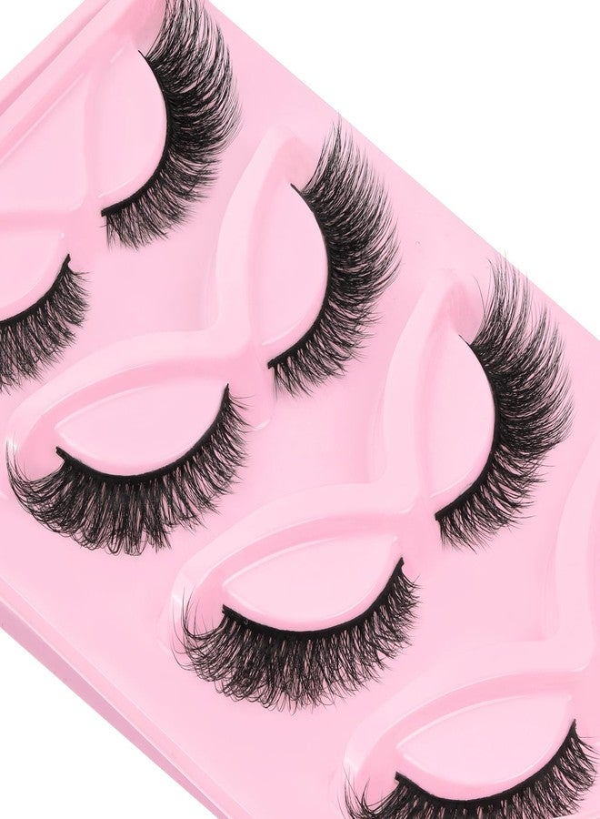 Veleasha Cat Eye Lashes Wispy Fox Eye Lashes That Look Like Extensions Multi-level High Quality Eyelashes C Curl Fluffy Volume Cat Eyelashes 5 Pairs Pack (Dreamy) - Image 4