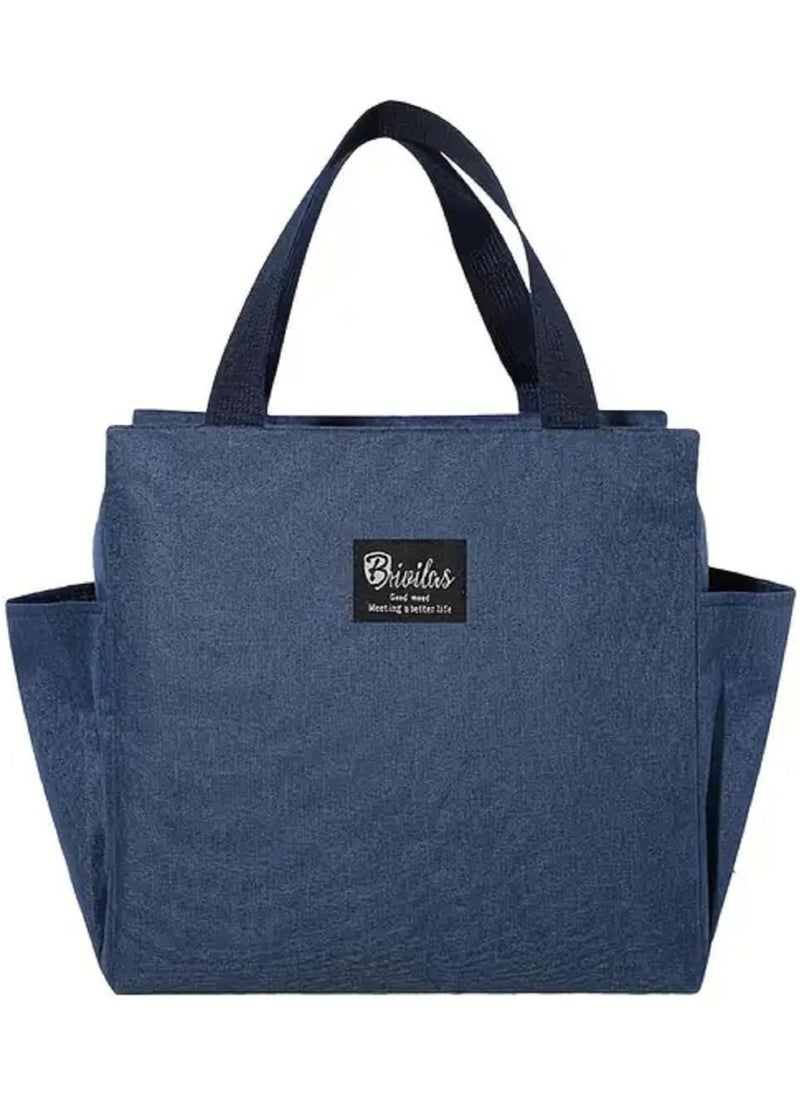 LIMITLESS Lunch Bag Tote Cooler Insulated Lunch Box for Women and Men Leakproof Reusable, Stylish Large Capacity Insulated Lunch Tote Reusable, Waterproof, and Perfect for Work or Picnics (Blue)  - Image 1