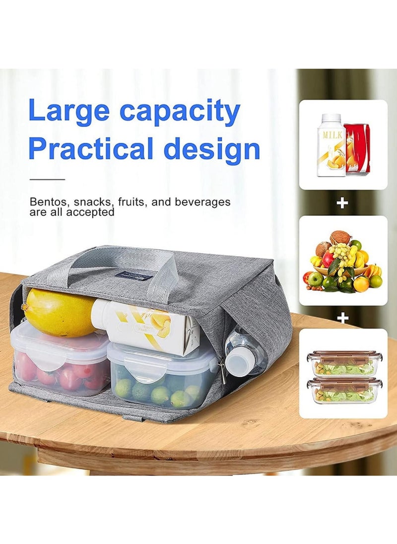 LIMITLESS Lunch Bag Tote Cooler Insulated Lunch Box for Women and Men Leakproof Reusable, Stylish Large Capacity Insulated Lunch Tote Reusable, Waterproof, and Perfect for Work or Picnics (Blue)  - Image 4