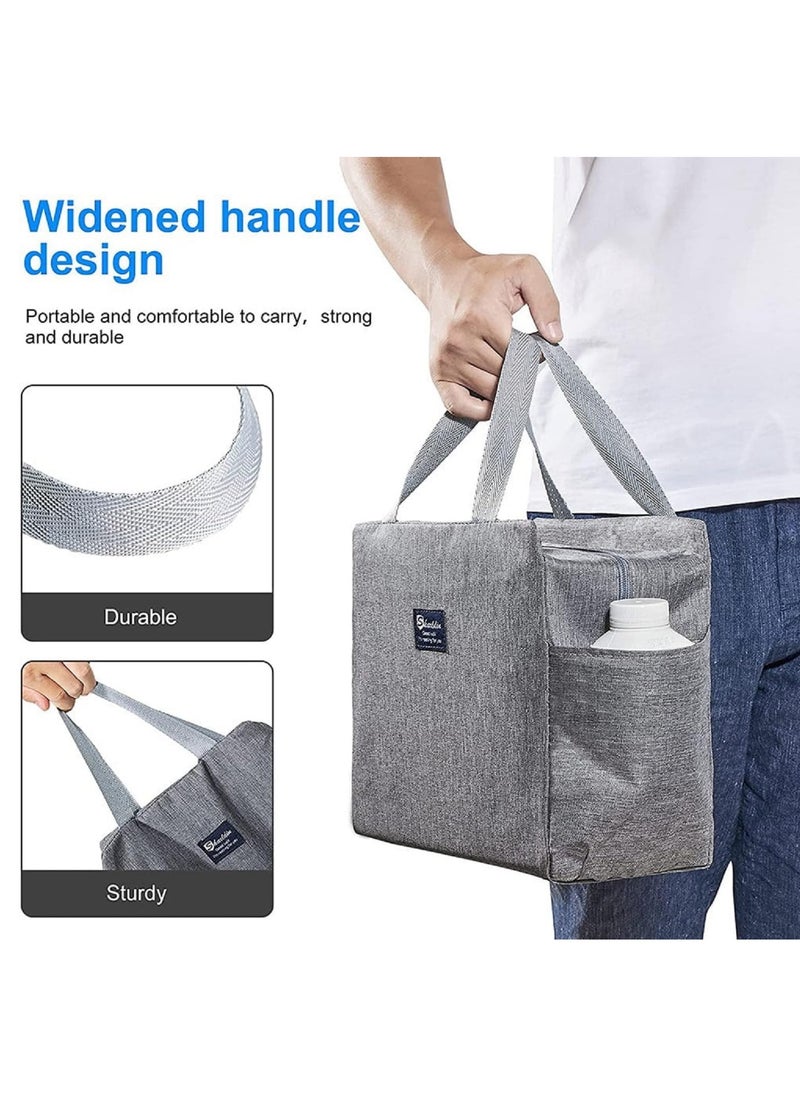 LIMITLESS Lunch Bag Tote Cooler Insulated Lunch Box for Women and Men Leakproof Reusable, Stylish Large Capacity Insulated Lunch Tote Reusable, Waterproof, and Perfect for Work or Picnics (Blue)  - Image 5