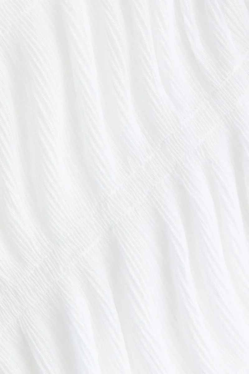 H&M Smocked boat-neck top