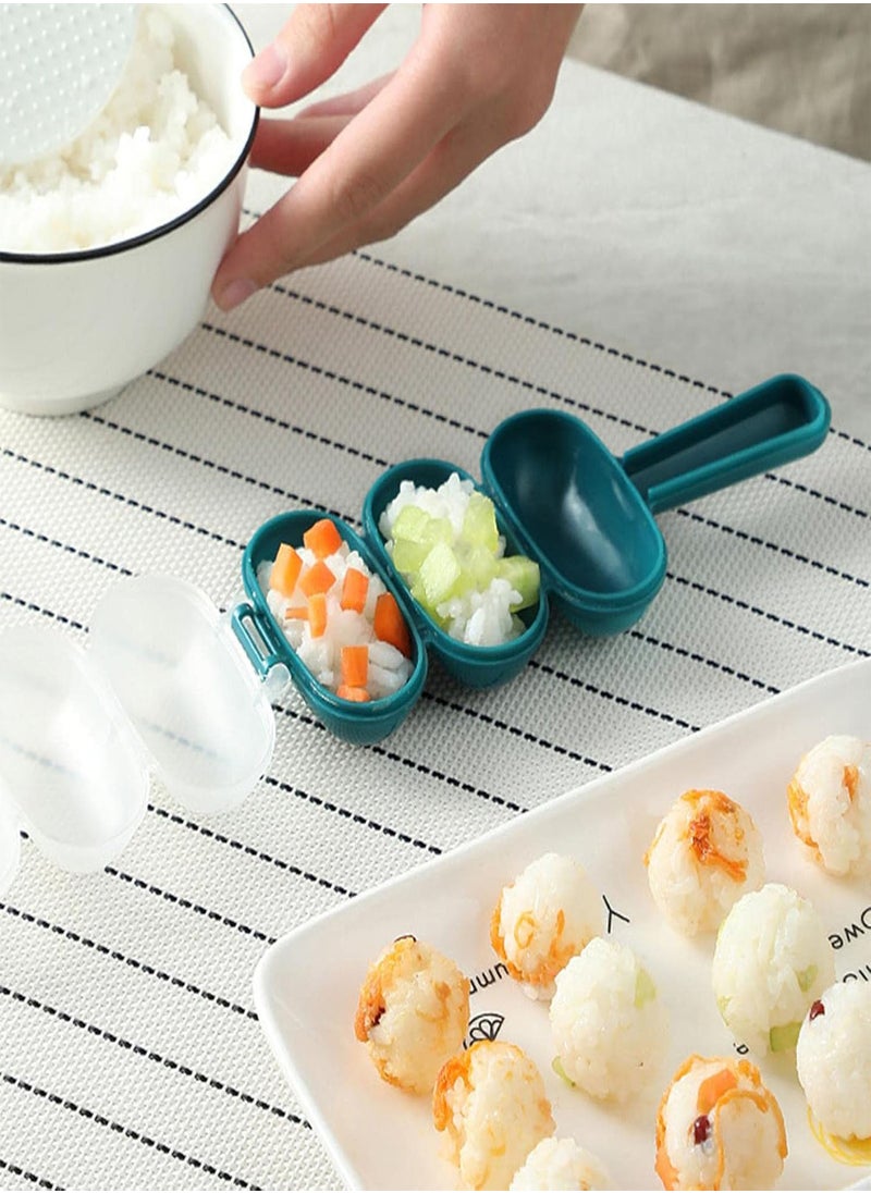 GGOOT - Rice Ball Maker, Cute Rice Ball Mold, Bento Box Rice Mold, Non Stick Rice Ball Maker Mould, Three Consecutive Rice Baller Shaker, Kitchen Tools, Rice Ball Shaper, Rice Molds With Press - Image 1