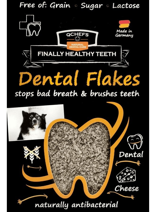كشيفس رقائق الأسنان QCHEFS للكلاب - إمدادات لمدة شهر واحد* - غطاء طعام - علاج لعق بعد تناول الطعام، وجبة خفيفة لصحة الفم مع الأحماض الأمينية. - Image 1