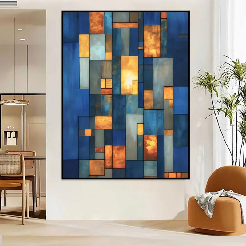 Marktna One abstract canvas print with a hollow frame, measuring (40×60) - Image 3