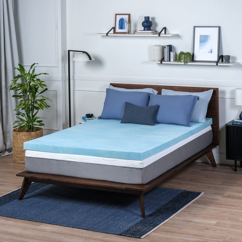 Sure2Sleep Queen Size 2Inch Gel Swirl Memory Foam Mattress Topper Made in USA