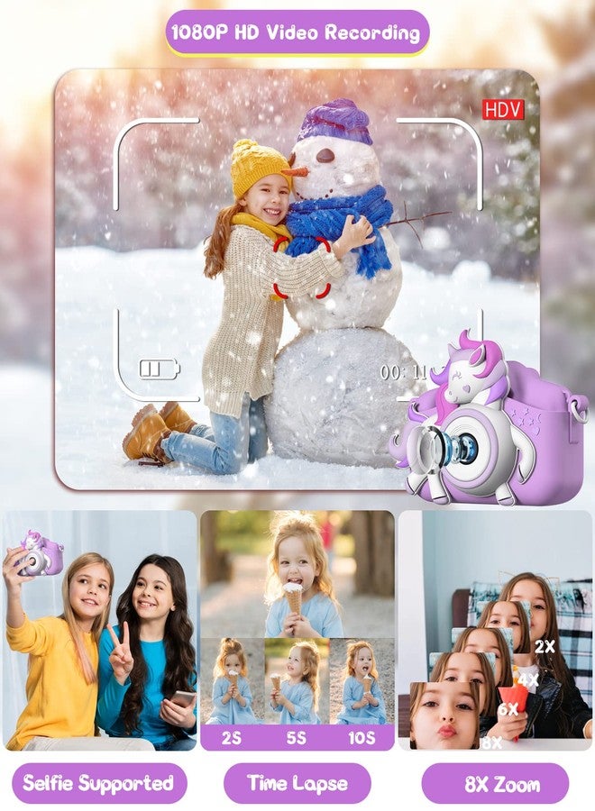 Gofunly Kids Camera for 3-8 Years Old Toddlers Childrens Boys Girls Selfie Camera 20.0 MP HD 1080P IPS Screen Dual Digital Toy Camera for Kids Christmas Birthday Gifts - Image 4