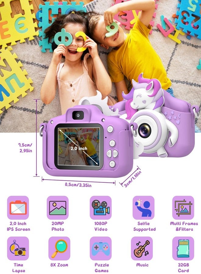 Gofunly Kids Camera for 3-8 Years Old Toddlers Childrens Boys Girls Selfie Camera 20.0 MP HD 1080P IPS Screen Dual Digital Toy Camera for Kids Christmas Birthday Gifts - Image 2