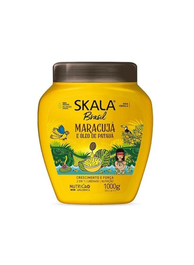 Hair treatment cream with maracuja fruit and batawa oil