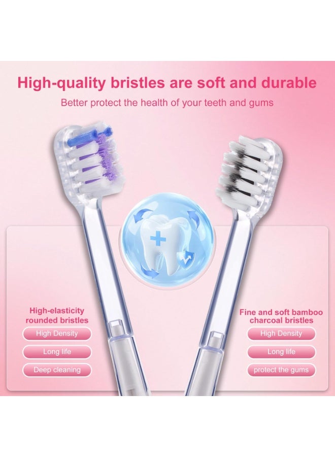 general Electric Toothbrush Wave Oscillation & Vibration Sonic Tooth Brush for Adults BASS-Brushing Technique Travel Rechargeable Toothbrushes 4 Soft Bristle Replace Heads IPX7 Gifts for Men Women Pink - Image 5