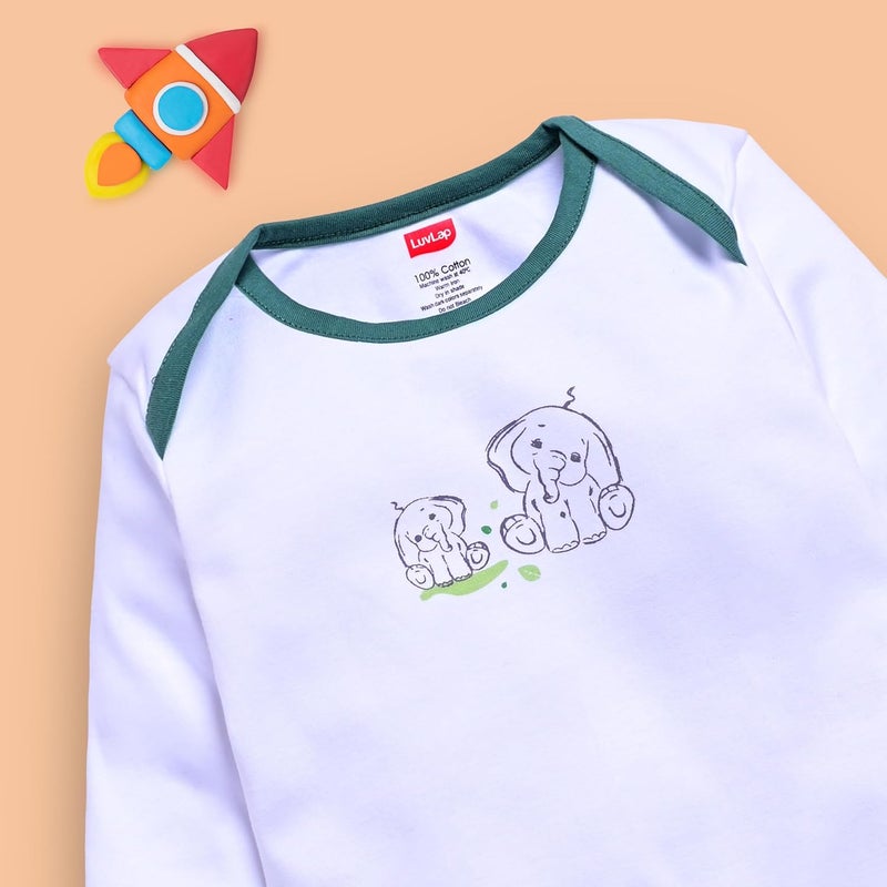 LuvLap Unisex Cotton Baby Full Sleeve Romper/Bodysuit - Multicolour, 3-6 Months - Image 5
