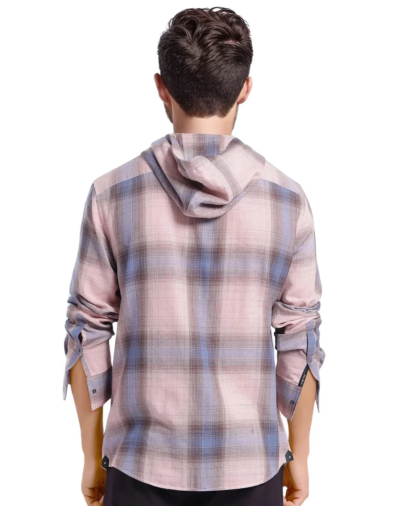Rare Rabbit Men's Hooded Check Shirt