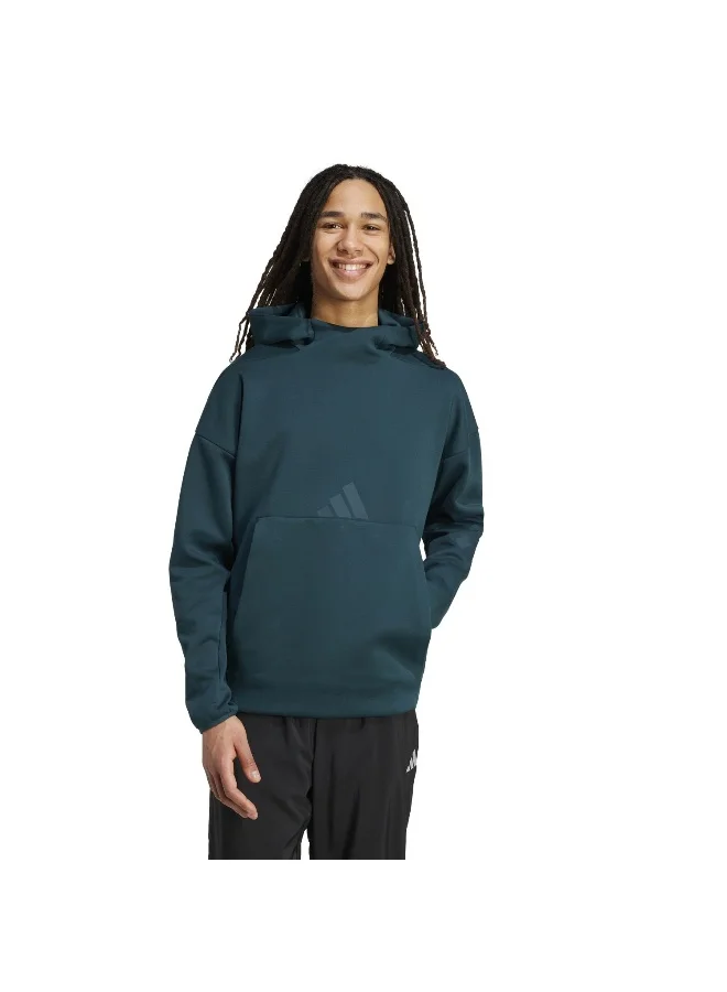Adidas Adidas M Z.N.E. Hd Green Hooded Sweat Sweatshirts For Men