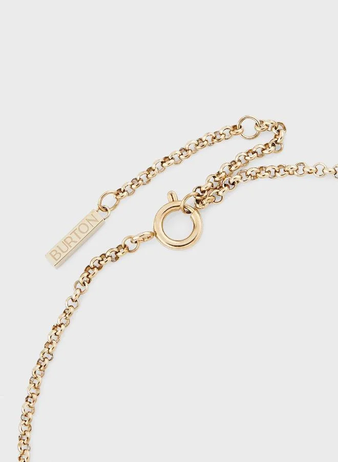 OLIVIA BURTON Lovers Knot Collection Pendant Necklace For Women In Yellow Gold - 24100221
