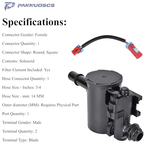 PANNUOSCS Canister Vent Valve Solenoid 911-799 Compatible with Select 2007-2019 Kia Sorento/Hyundai Santa Sonata Canister Vent Valve Replace # 31430-0W000 31453-3Q500 - Image 3