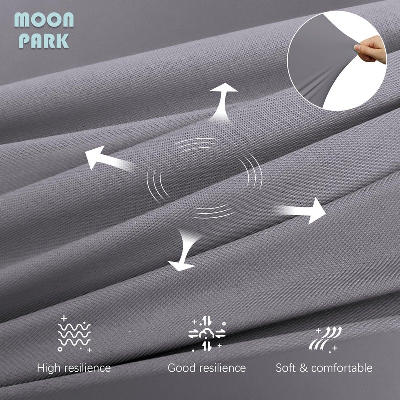 MOON PARK وسائد الحمل من MOON PARK للنوم - وسادة مريحة على شكل U للجسم بالكامل مع غطاء قابل للإزالة - دعم للظهر والساقين والبطن والوركين - 57 بوصة - رمادي داكن - غطاء تبريد - Image 5