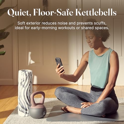 WeGym Soft Kettlebell with Cushioned Impact Resistant Base, Anti Slip Wide Grip Handle for Home Workouts, Weightlifting, Full Body Training (20LB Rose) - Image 5