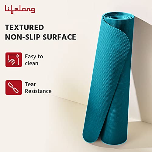 Lifelong LLYM96 Yoga mat for Women & Men EVA Material 6mm Anti-Slip Yoga-Mat with Strap for Gym Workout|Exercise Mat For Home Gym Workout and Yoga Exercise (6 Months Warranty) Sea Blue - Image 2
