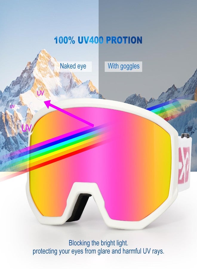 EXP VISION نظارات التزلج/التزلج على الجليد من إكسب فيجن، نظارات مضادة للضباب للرجال والنساء - مثالية للتزلج والتزلج على الجليد والرياضات الشتوية - Image 3