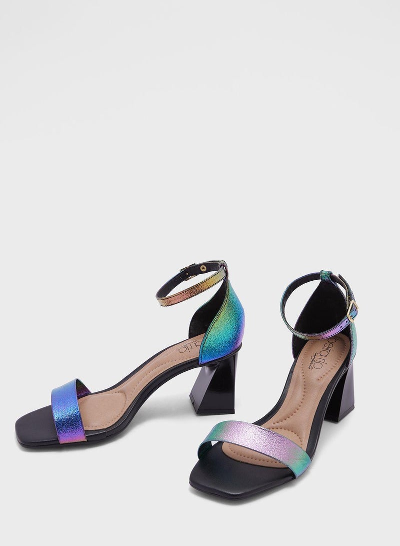 Beira Rio Summer Multi Strap Mid Heel Sandals - Image 4