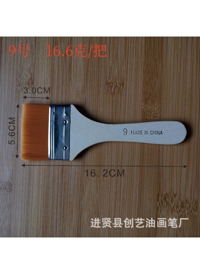 Chuangyi Brush 1-12 Nylon Oil Painting Brush Small Brush Oil Painting Brush Nylon Wool Brush Nylon Brush Barbecue Brush - Image 1
