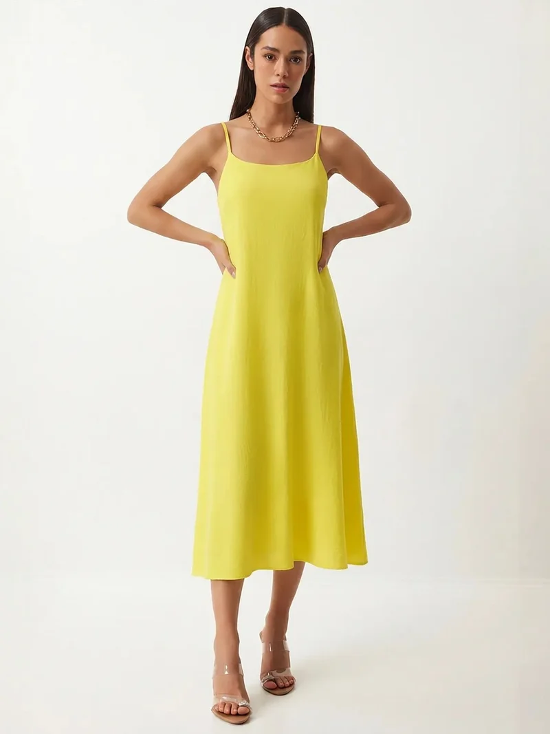 السعادة في إسطنبول ISTANBUL Cotton Poplin Midi Slip Dress
